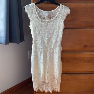 White Ci Sono short sleeve dress